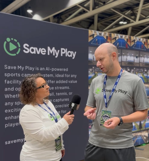 David Fox, CEO of SaveMyPlay, interviewed by CourtReserve's Michelle Mallard at PickleCon 2024